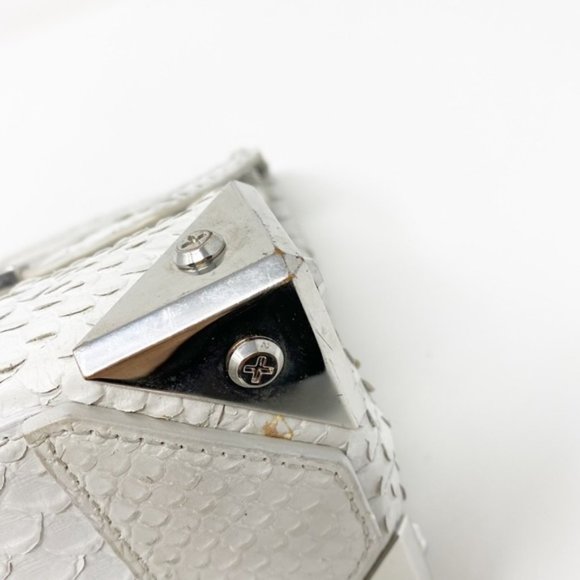 Alexander Wang | Marion Leather Crossbody Bag White Embossed - Picture 13 of 16